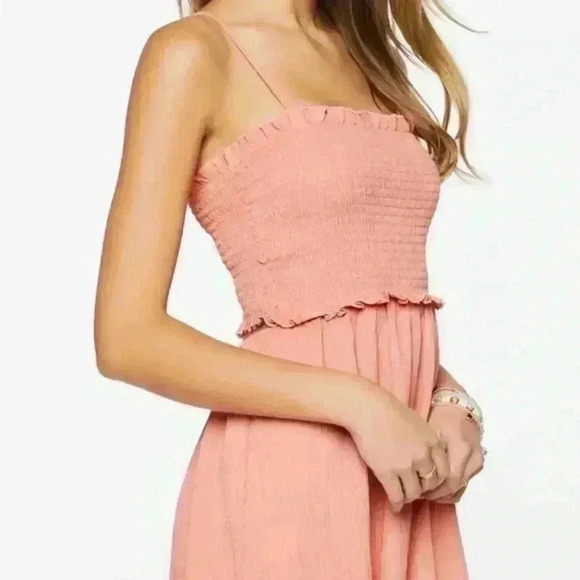 Smocked Cutout Mini Dress - Picture 2 of 7